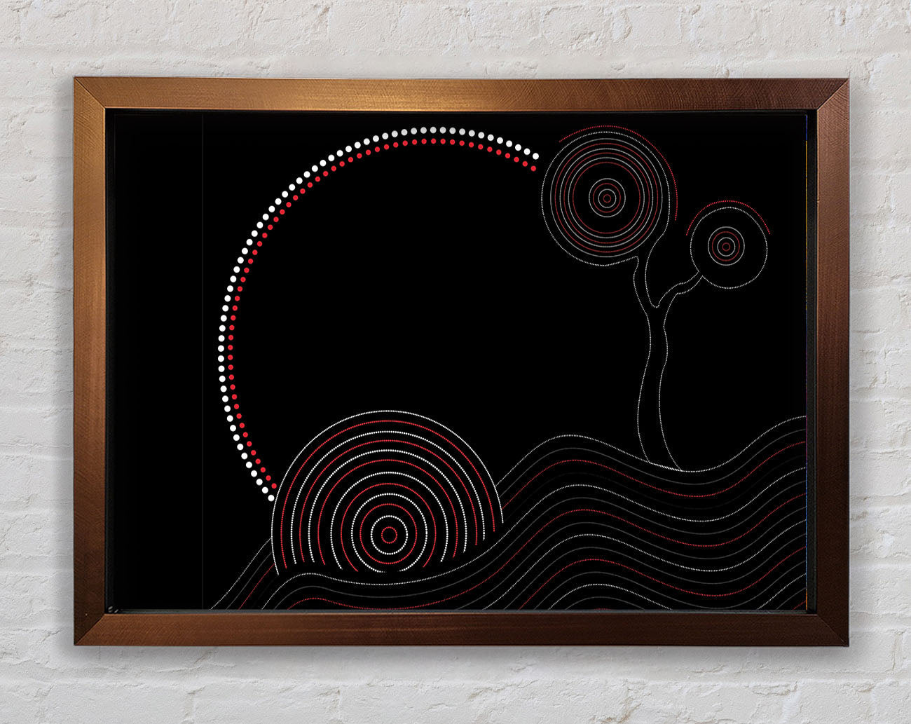 Aboriginal Sunset Tree Framed Print