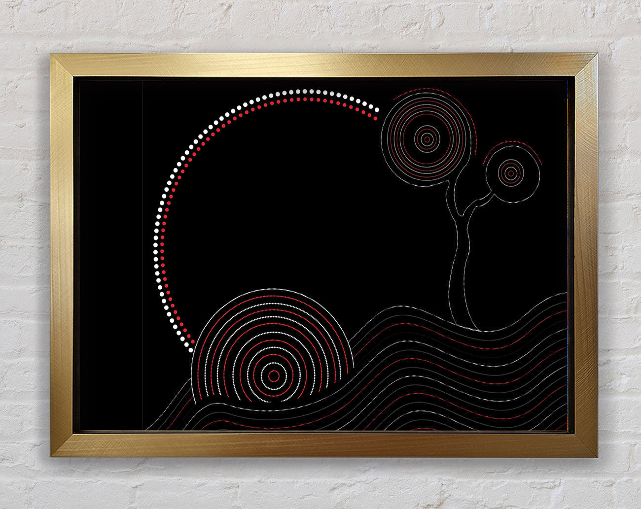 Aboriginal Sunset Tree Framed Print