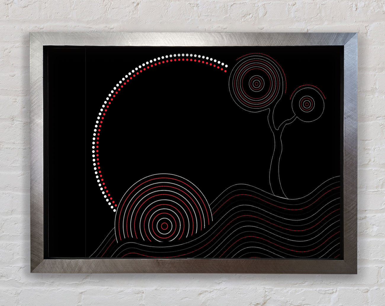 Aboriginal Sunset Tree Framed Print