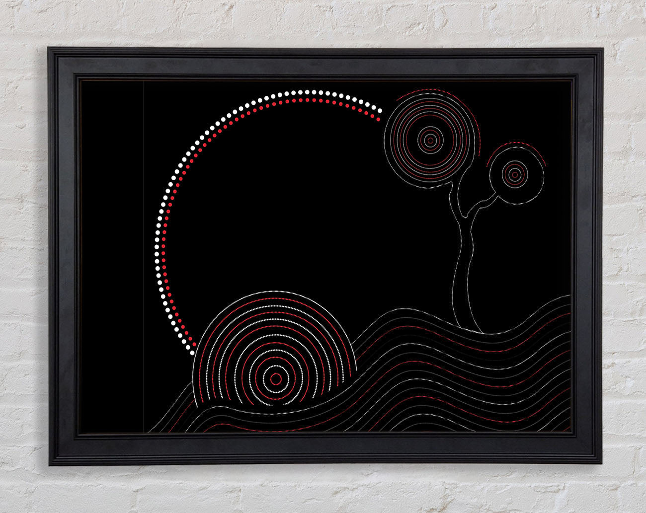 Aboriginal Sunset Tree Framed Print
