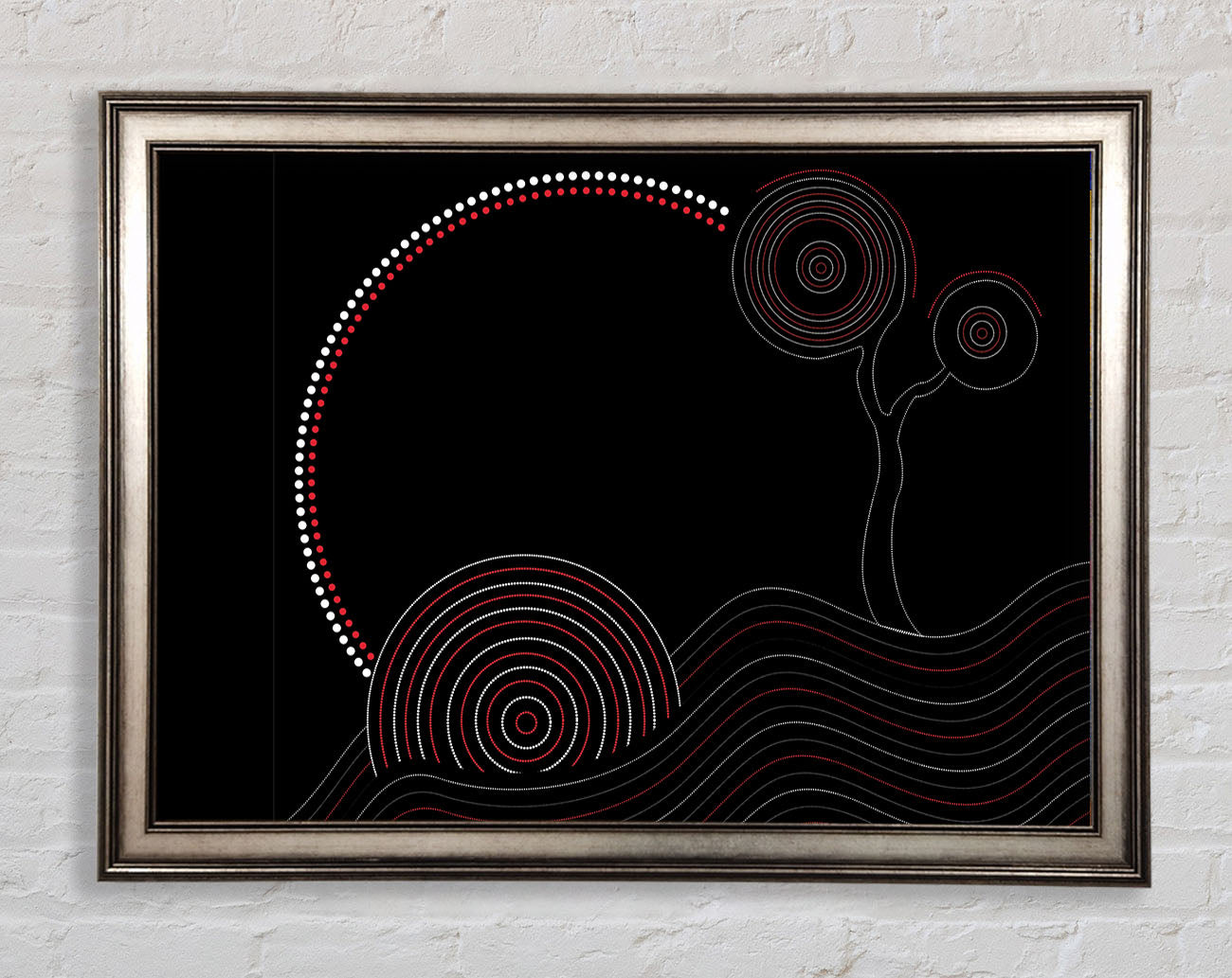 Aboriginal Sunset Tree Framed Print