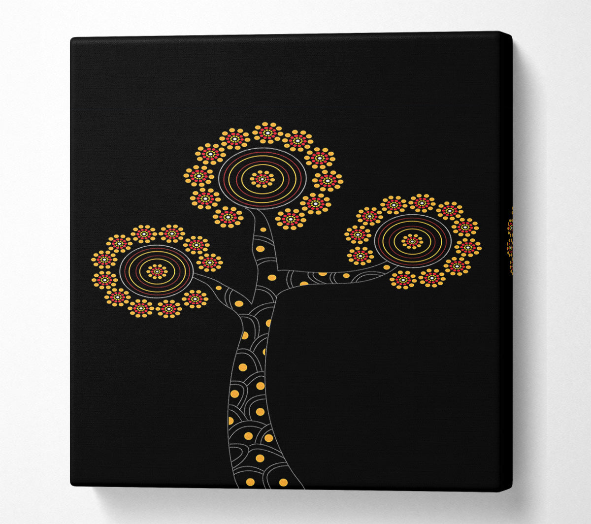 Aboriginal Flower Tree Canvas Wall Art