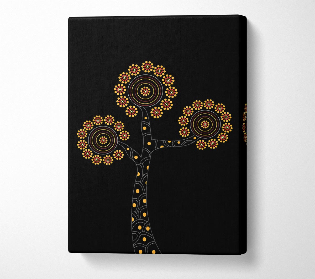 Aboriginal Flower Tree Canvas Wall Art