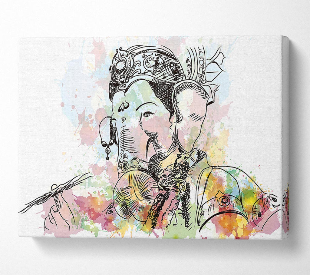 Hindu God Ganesha 7 Canvas Art