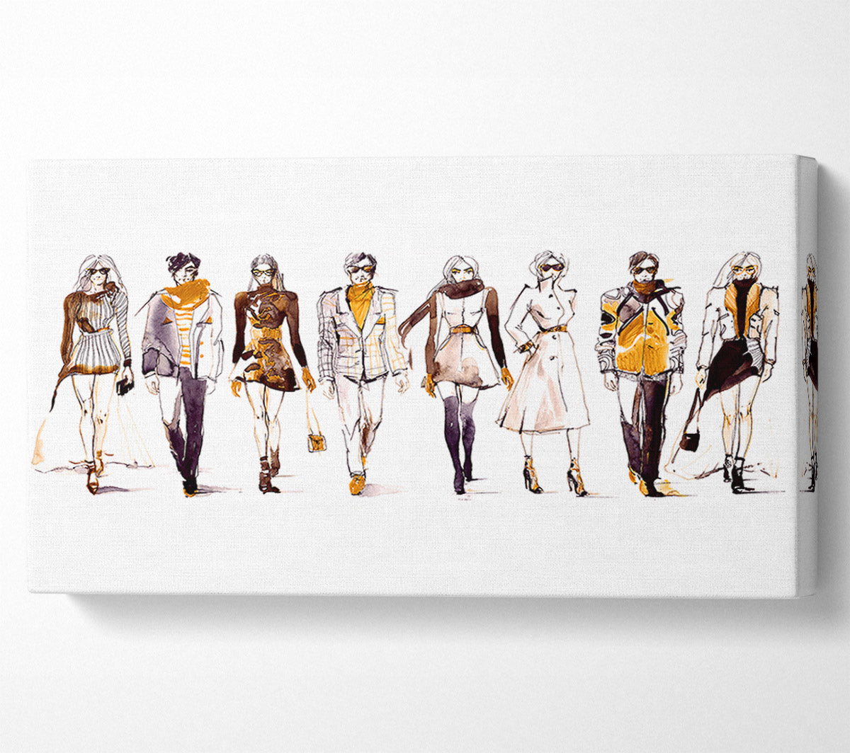 Winter Fashion Show Canvas Wall Art