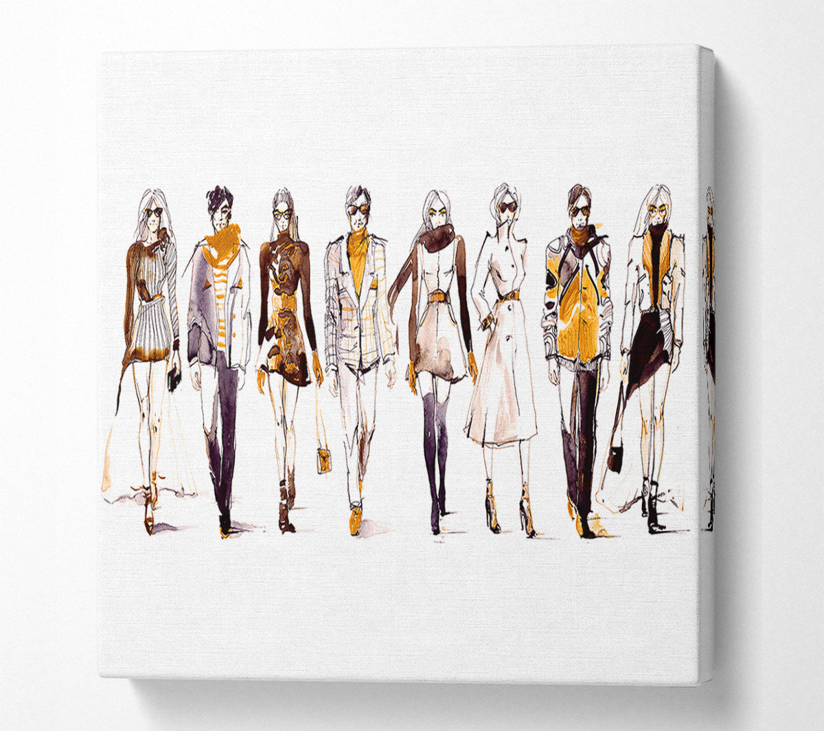 Winter Fashion Show Canvas Wall Art