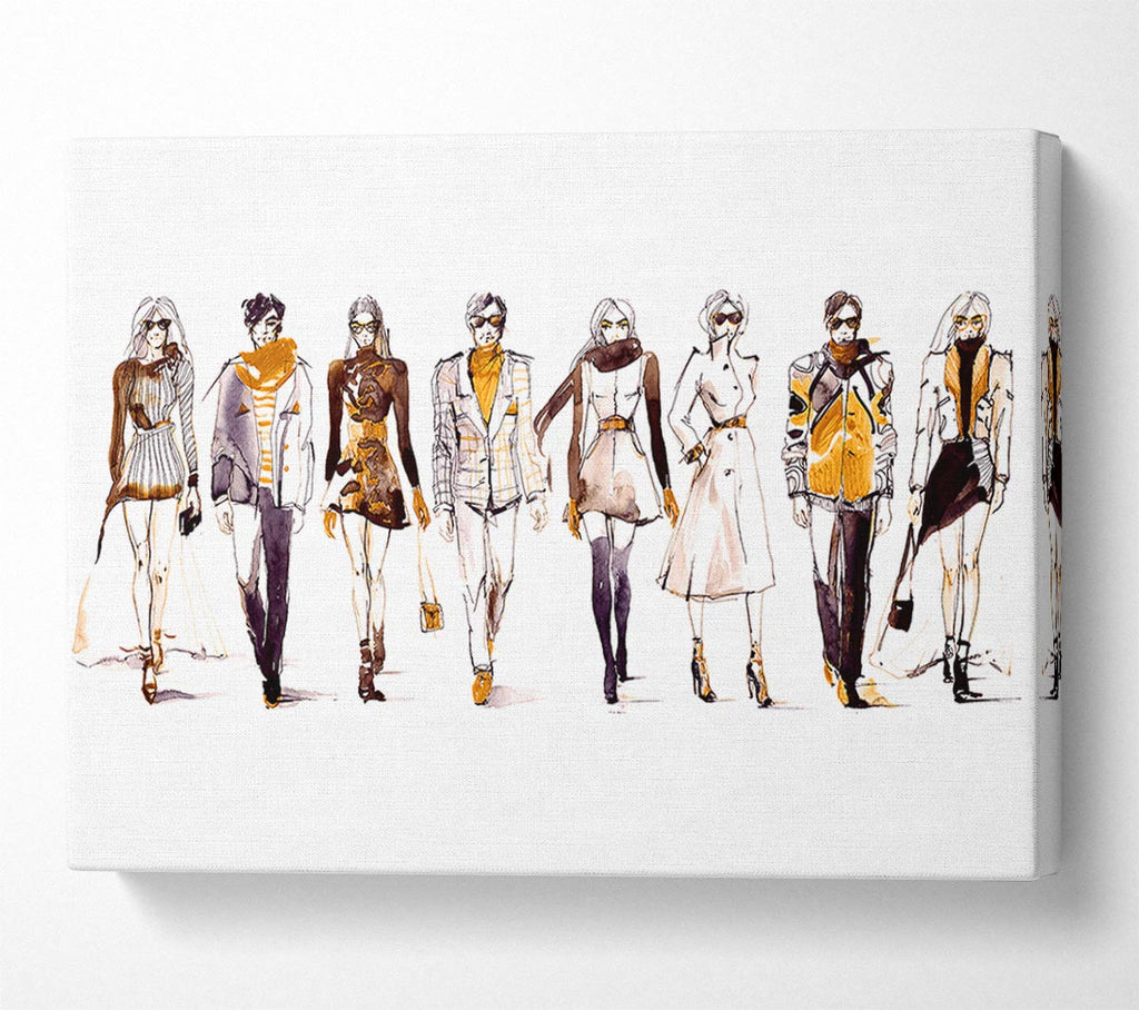 Winter Fashion Show Canvas Wall Art