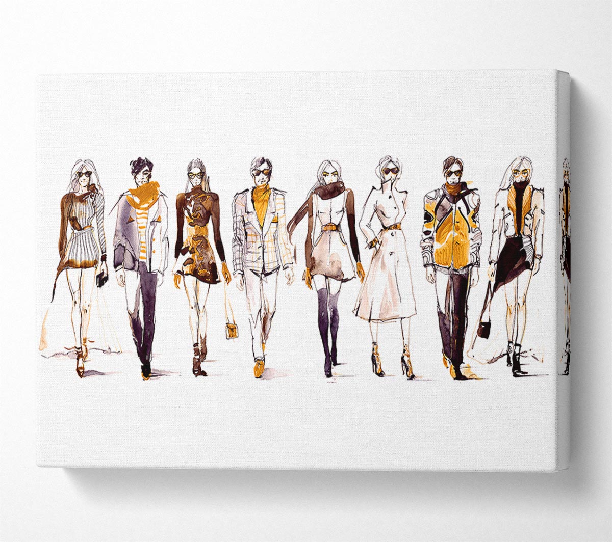 Winter Fashion Show Canvas Wall Art