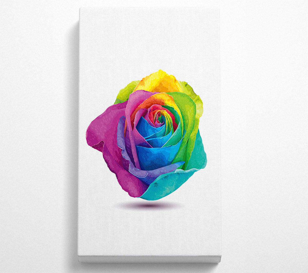 Rainbow Rose Canvas Print