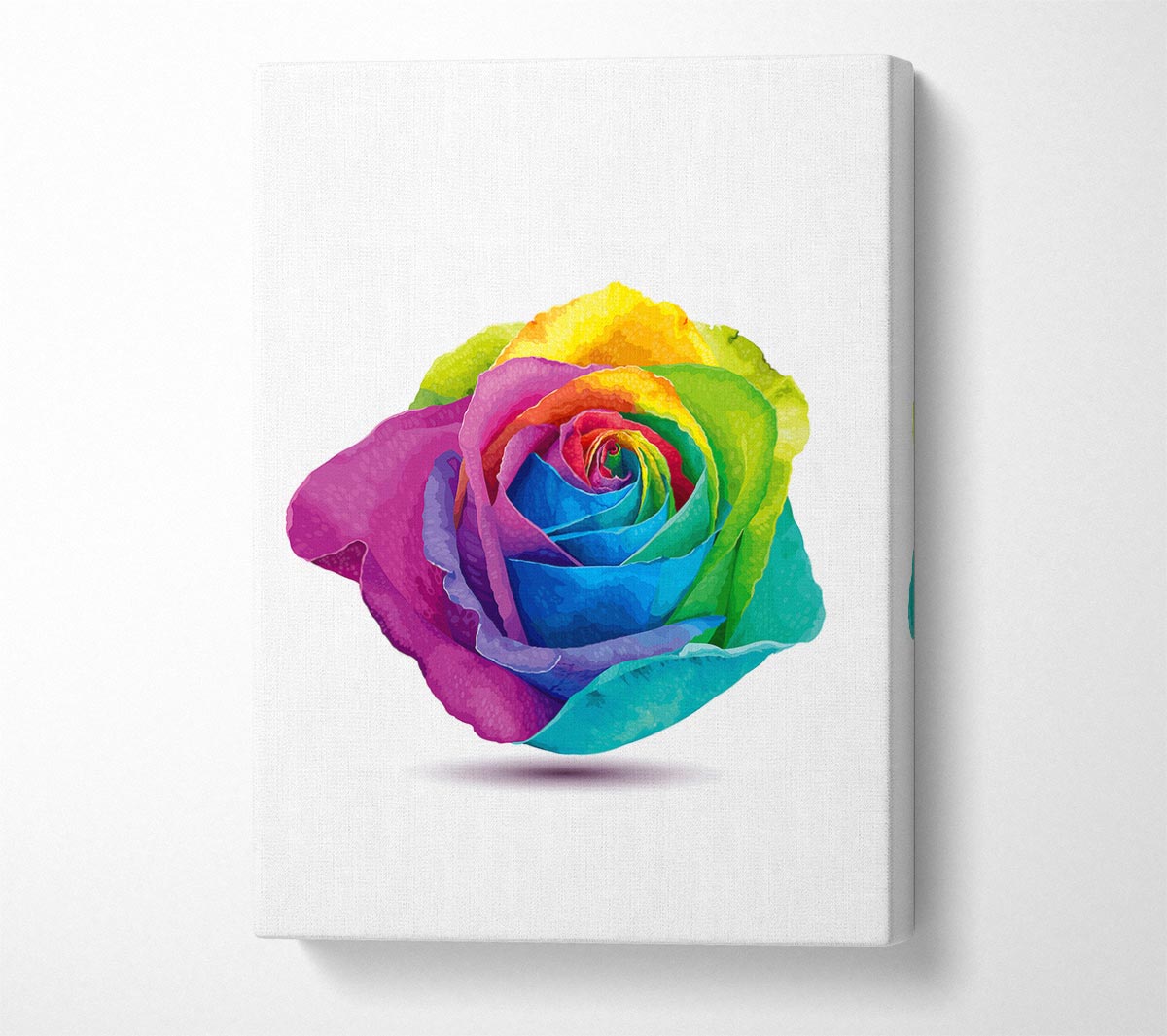 Rainbow Rose Canvas Print