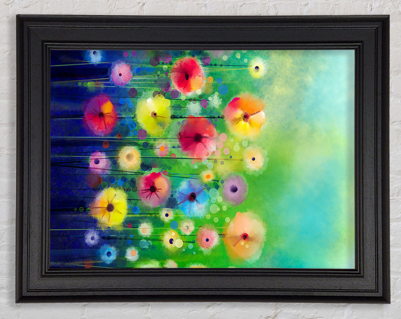 Psychedelic Flower Garden Framed Print
