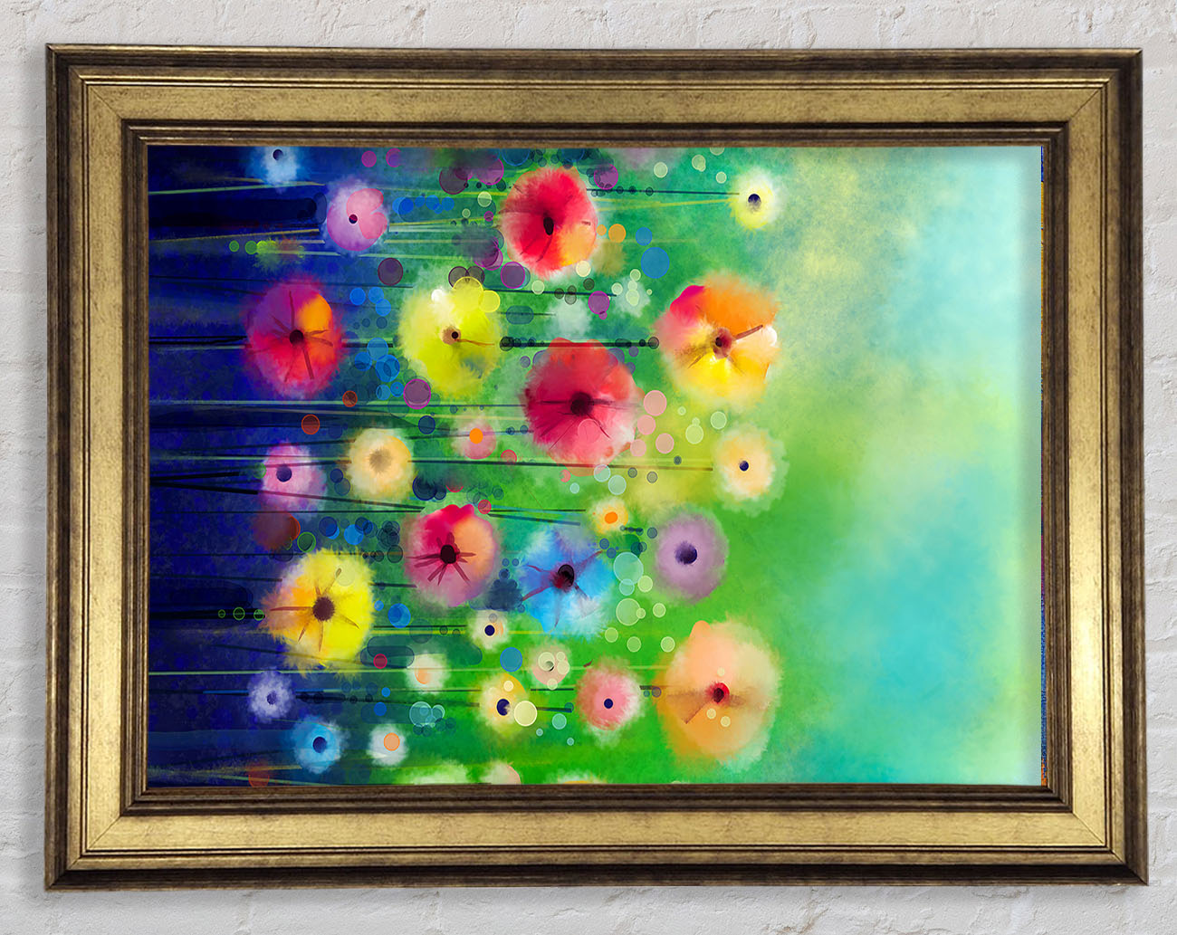 Psychedelic Flower Garden Framed Print