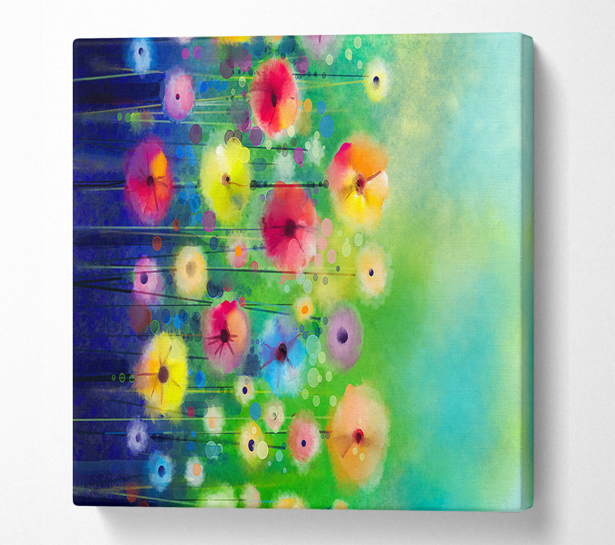 Psychedelic Flower Garden Canvas Print