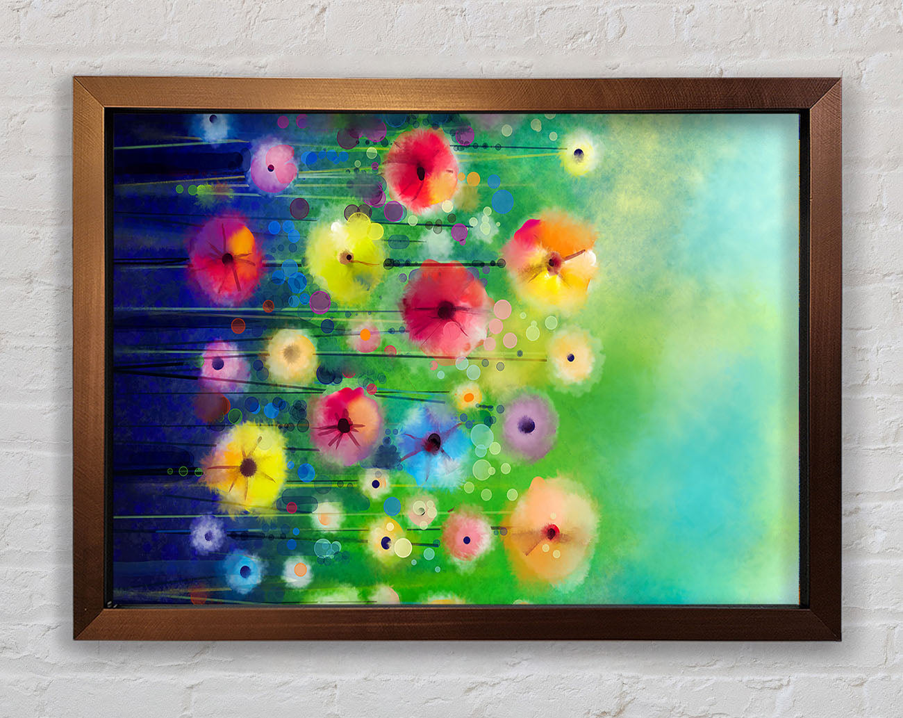 Psychedelic Flower Garden Framed Print