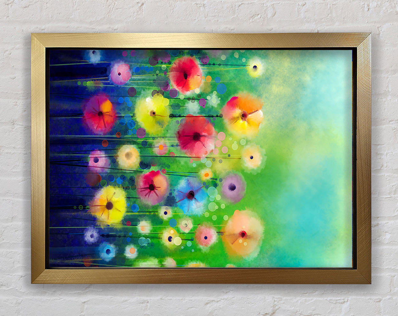 Psychedelic Flower Garden Framed Print