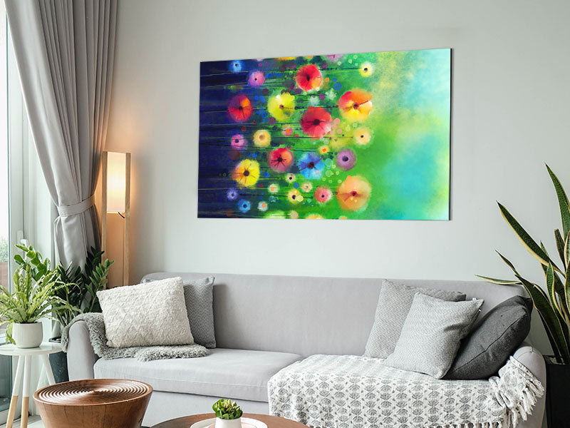 Psychedelic Flower Garden Metal Print
