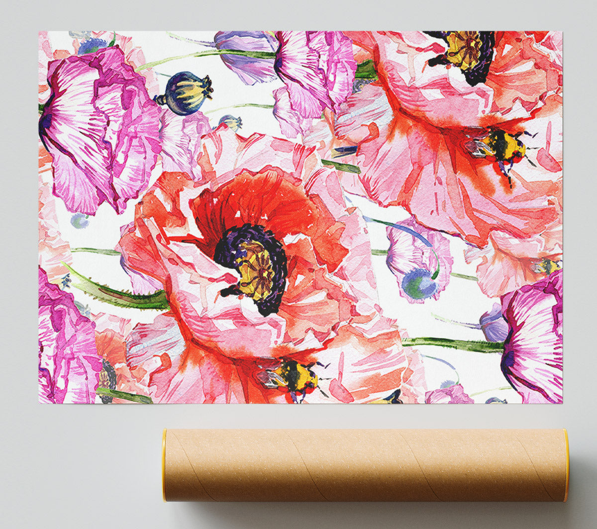 Carnation Poppy Garden Print