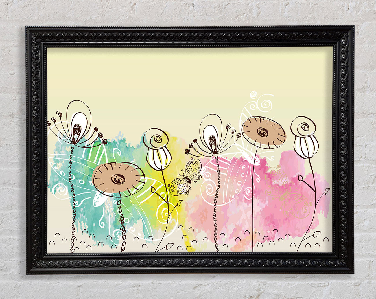 Pastel Garden Framed Print