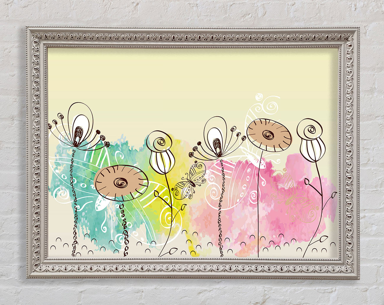 Pastel Garden Framed Print