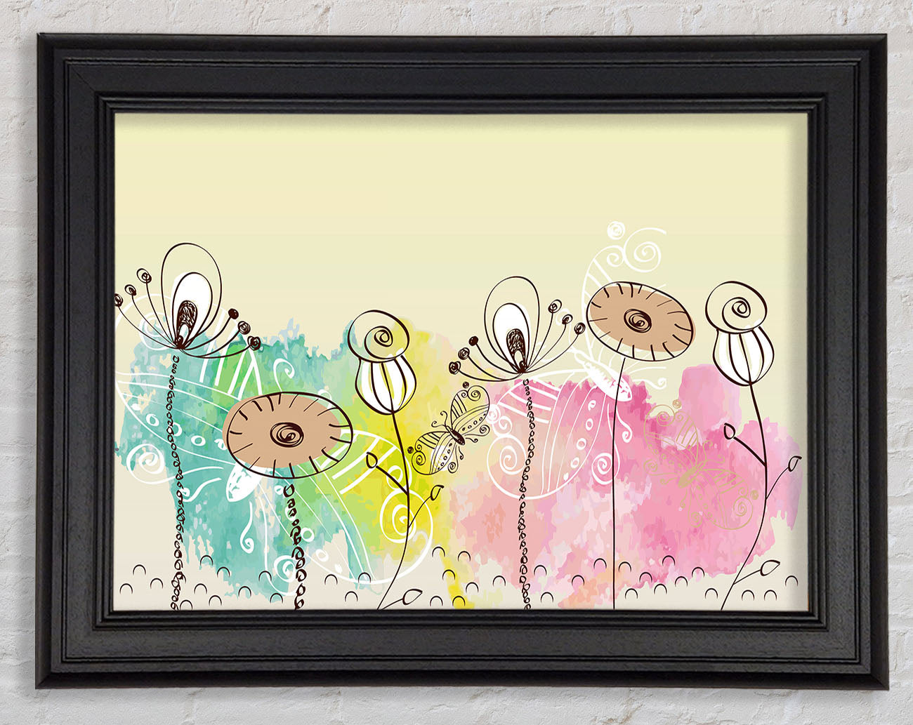 Pastel Garden Framed Print