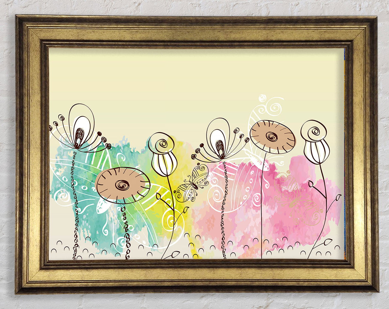 Pastel Garden Framed Print