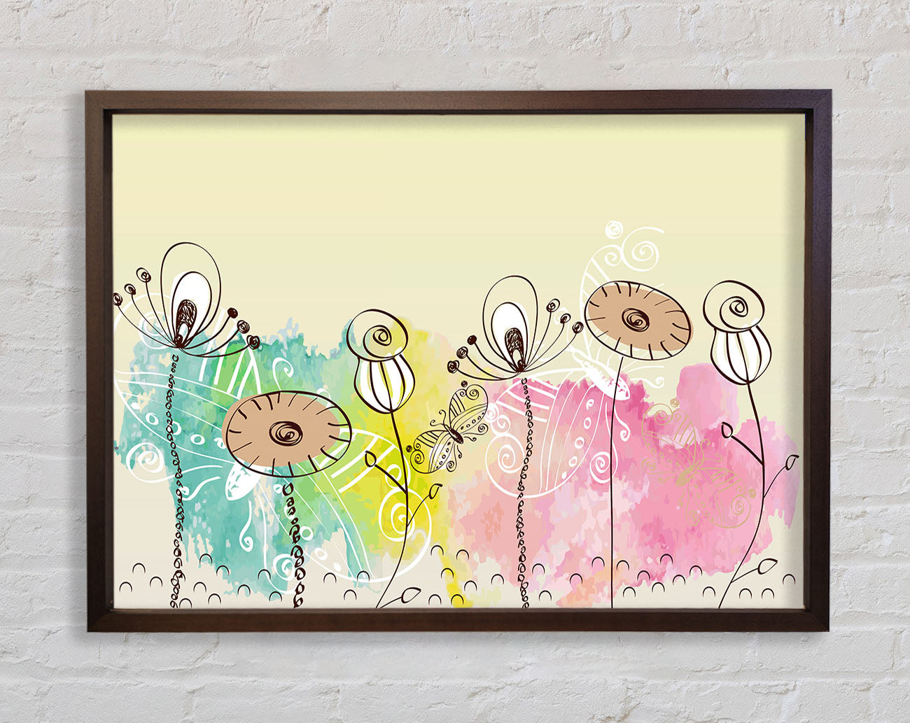 Pastel Garden Framed Print