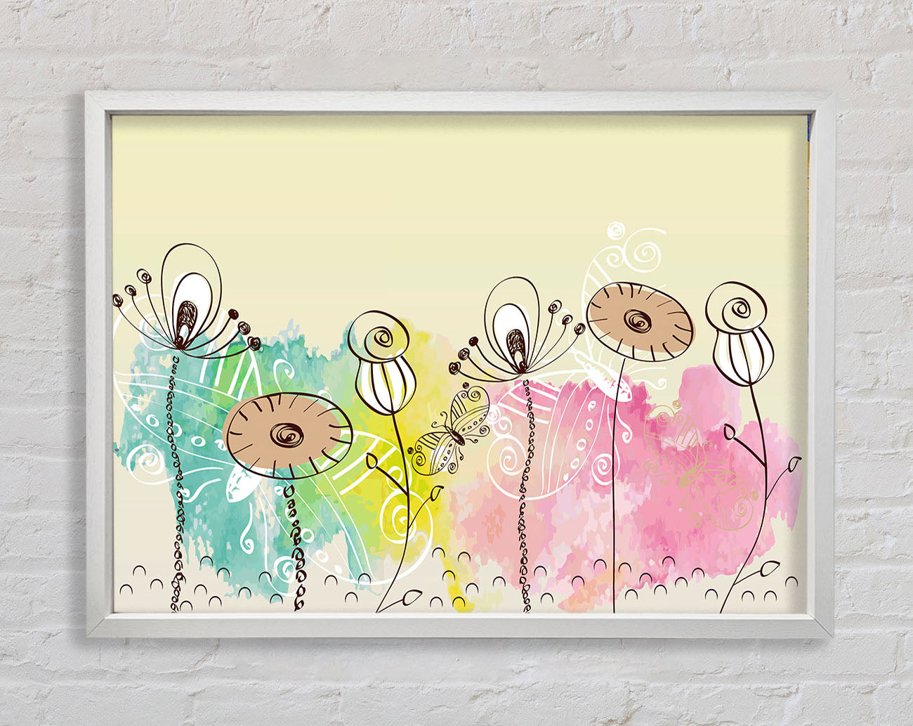 Pastel Garden Framed Print