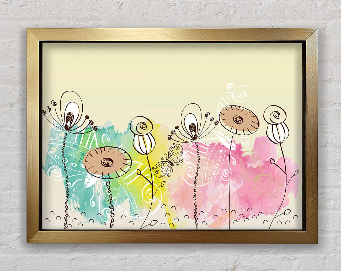 Pastel Garden Framed Print