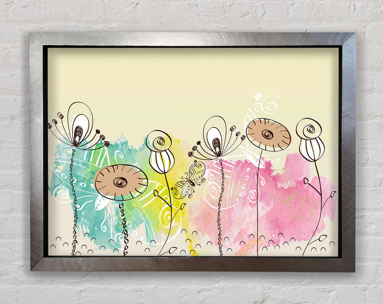 Pastel Garden Framed Print