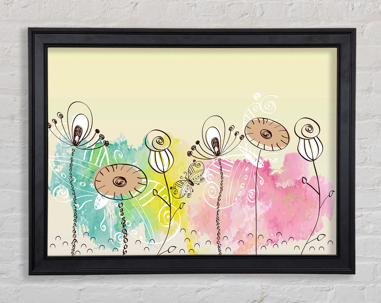 Pastel Garden Framed Print