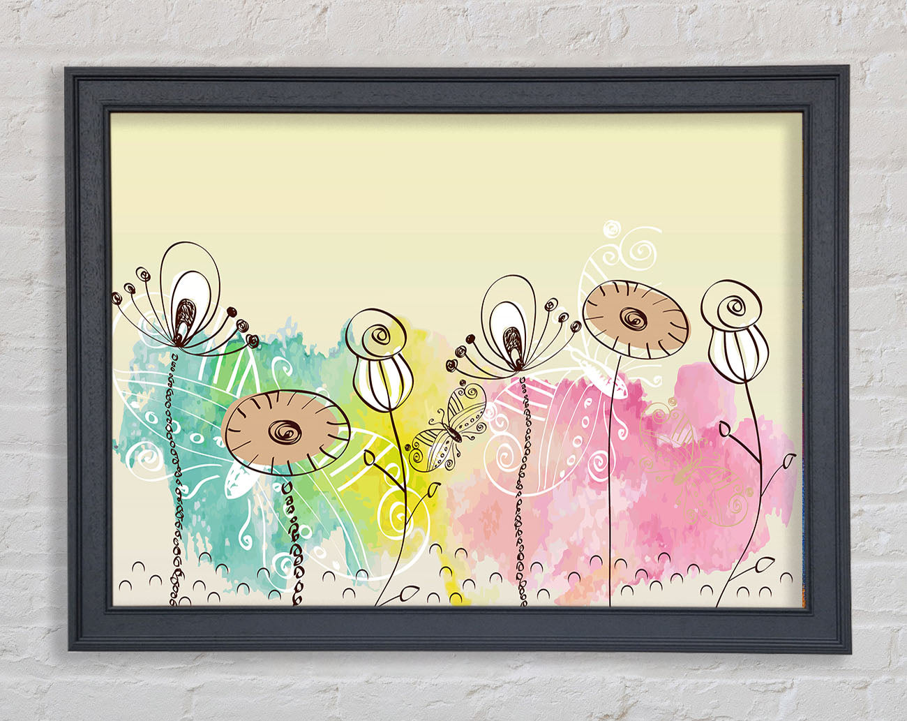 Pastel Garden Framed Print