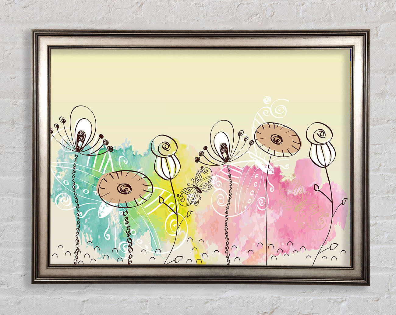 Pastel Garden Framed Print