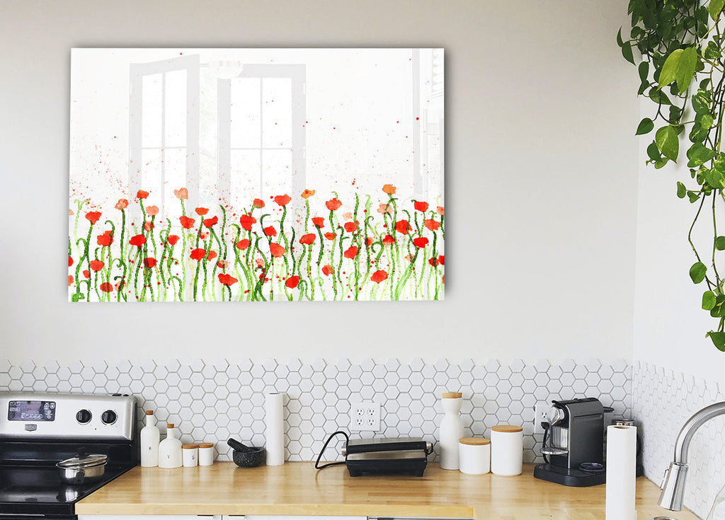 Red Poppy Garden Splash