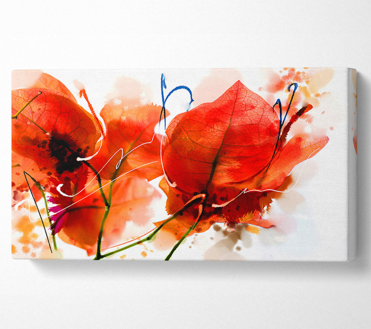Red Autumn Leaves Canvas Wall Art