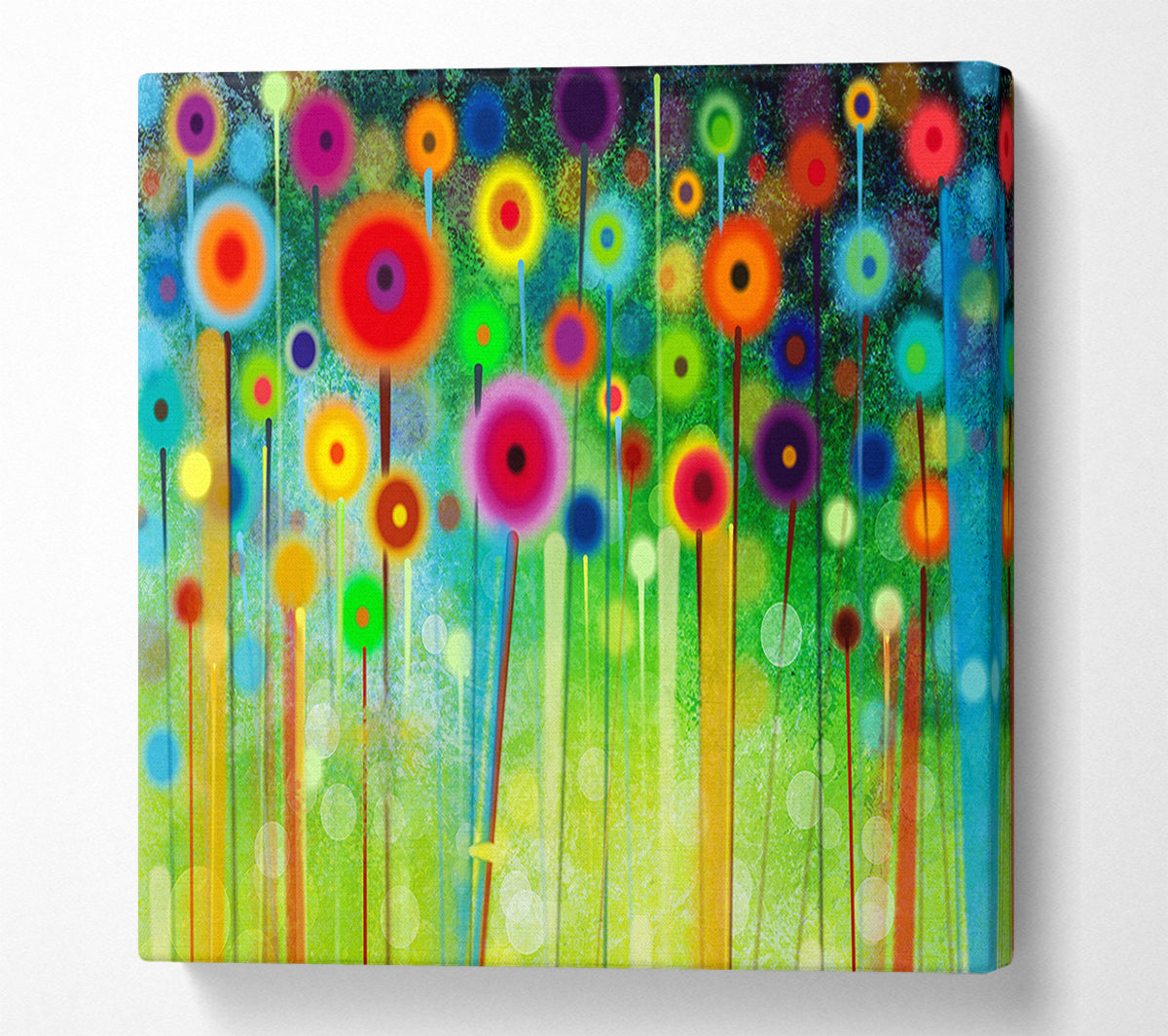 Psychedelic Flower Garden 2 Canvas Wall Art