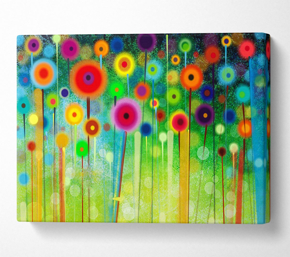 Psychedelic Flower Garden 2 Canvas Wall Art