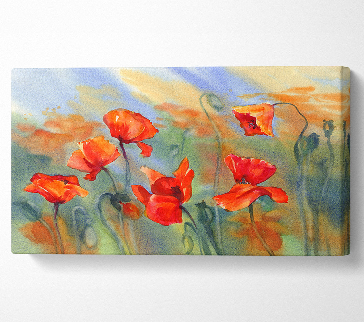 Poppy Abstract Canvas Wall Art