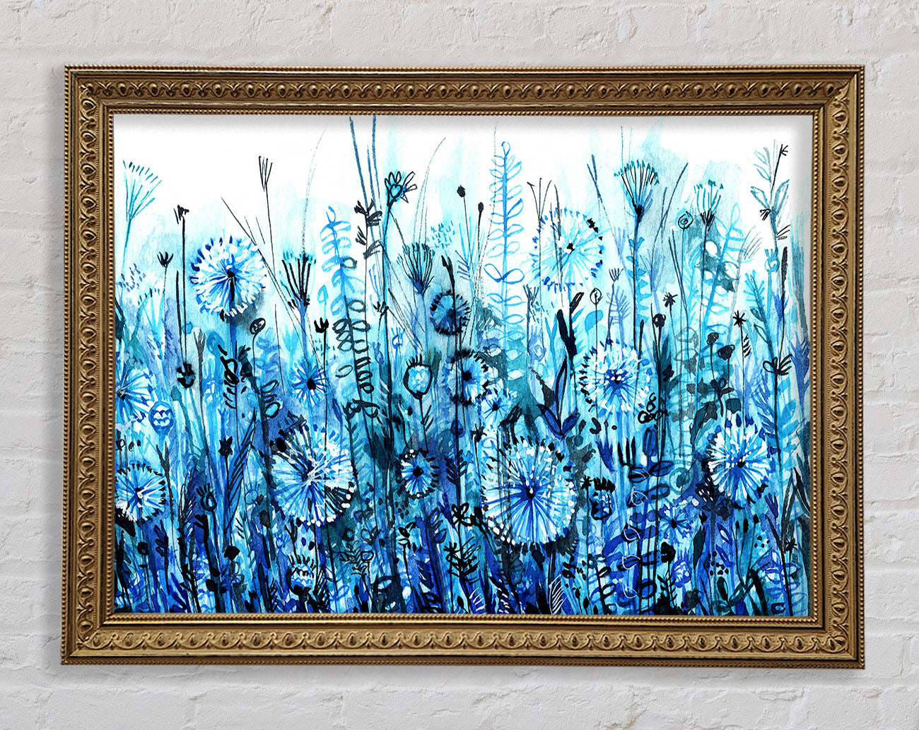 Garden Blues Framed Print