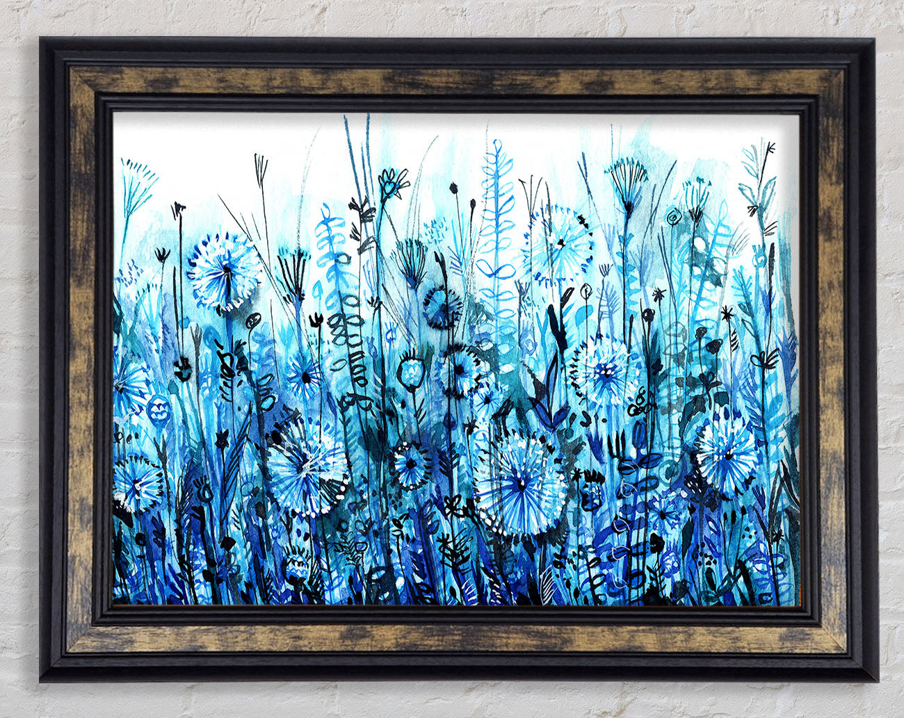 Garden Blues Framed Print