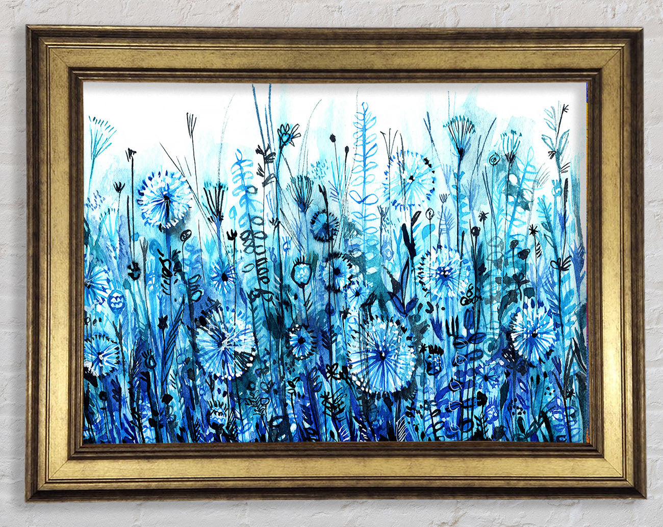 Garden Blues Framed Print