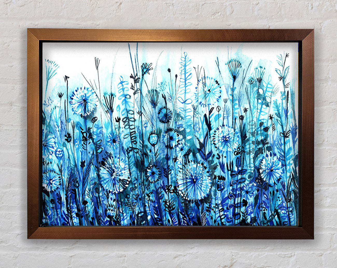 Garden Blues Framed Print