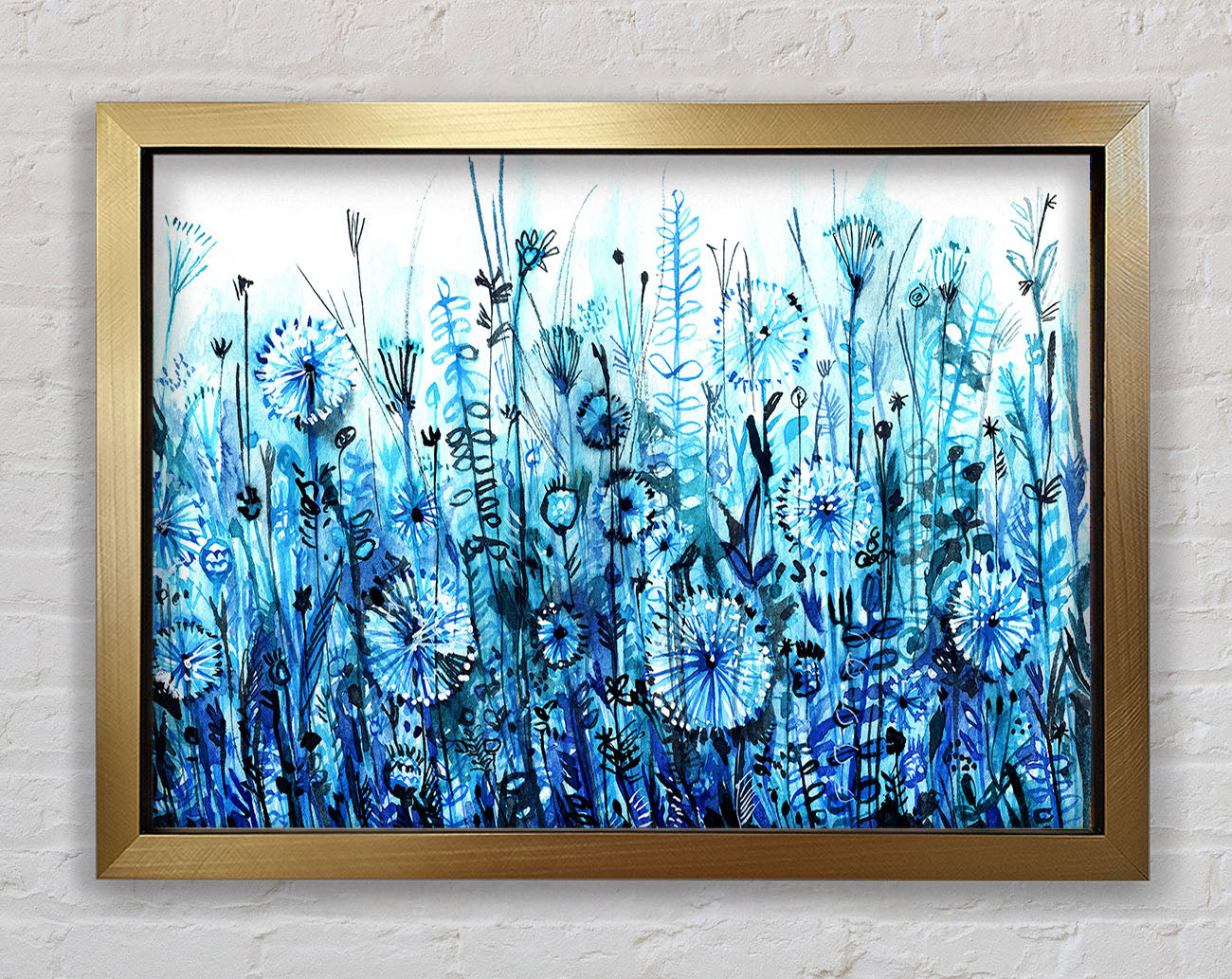 Garden Blues Framed Print