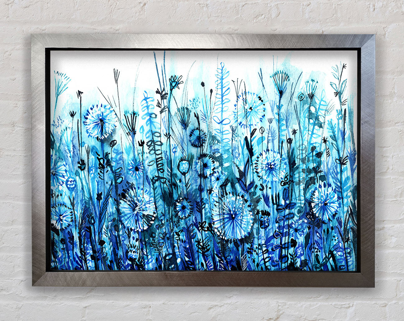 Garden Blues Framed Print