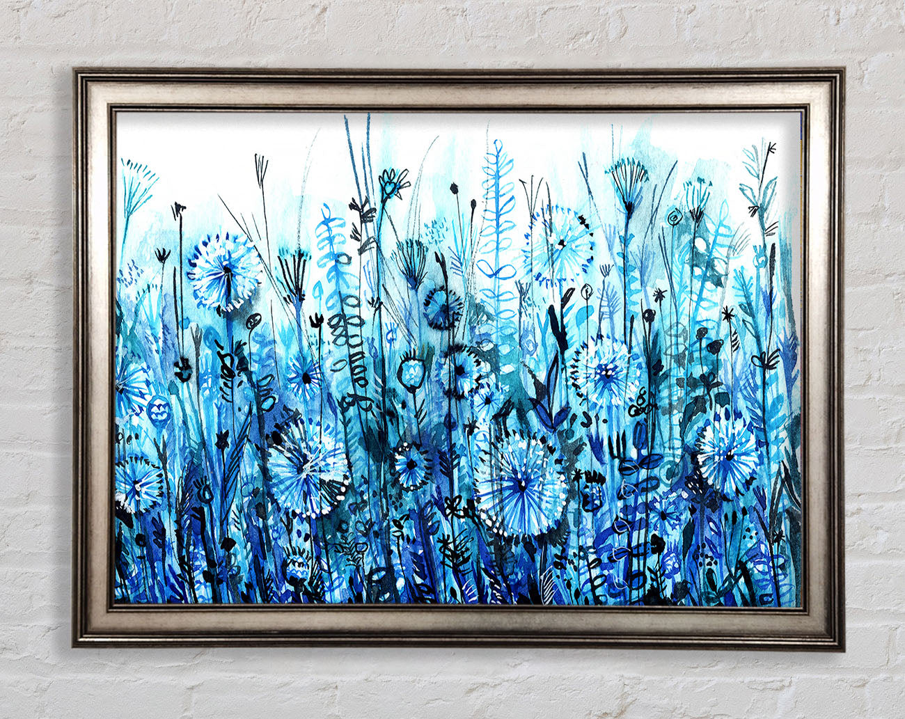 Garden Blues Framed Print