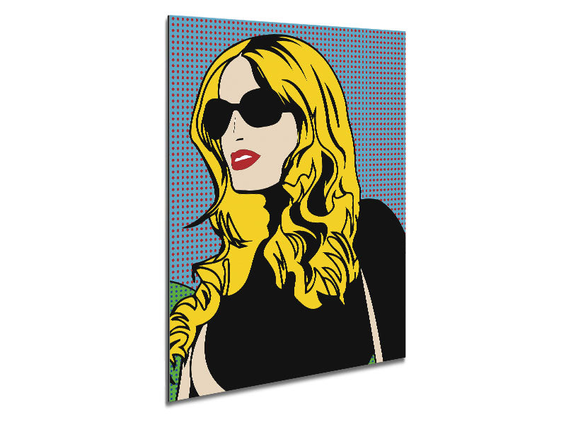 Cartoon Woman Metal Print