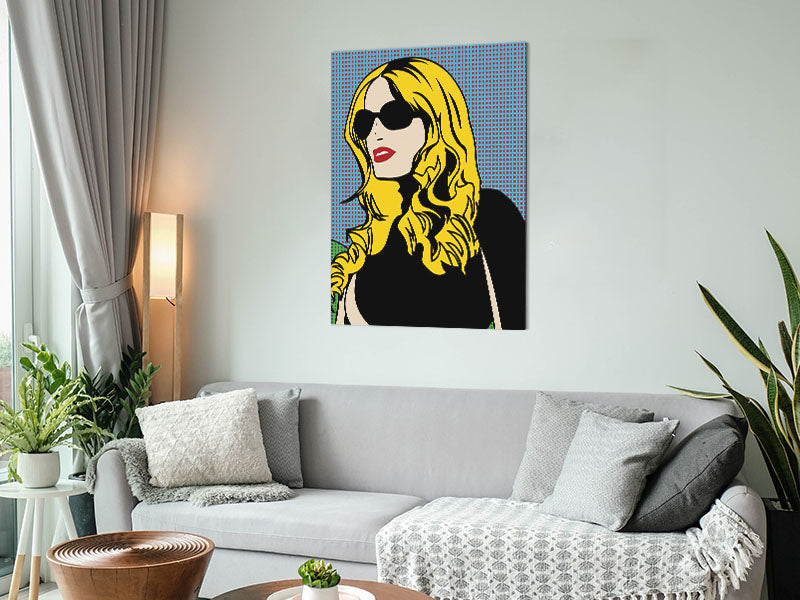 Cartoon Woman Metal Print