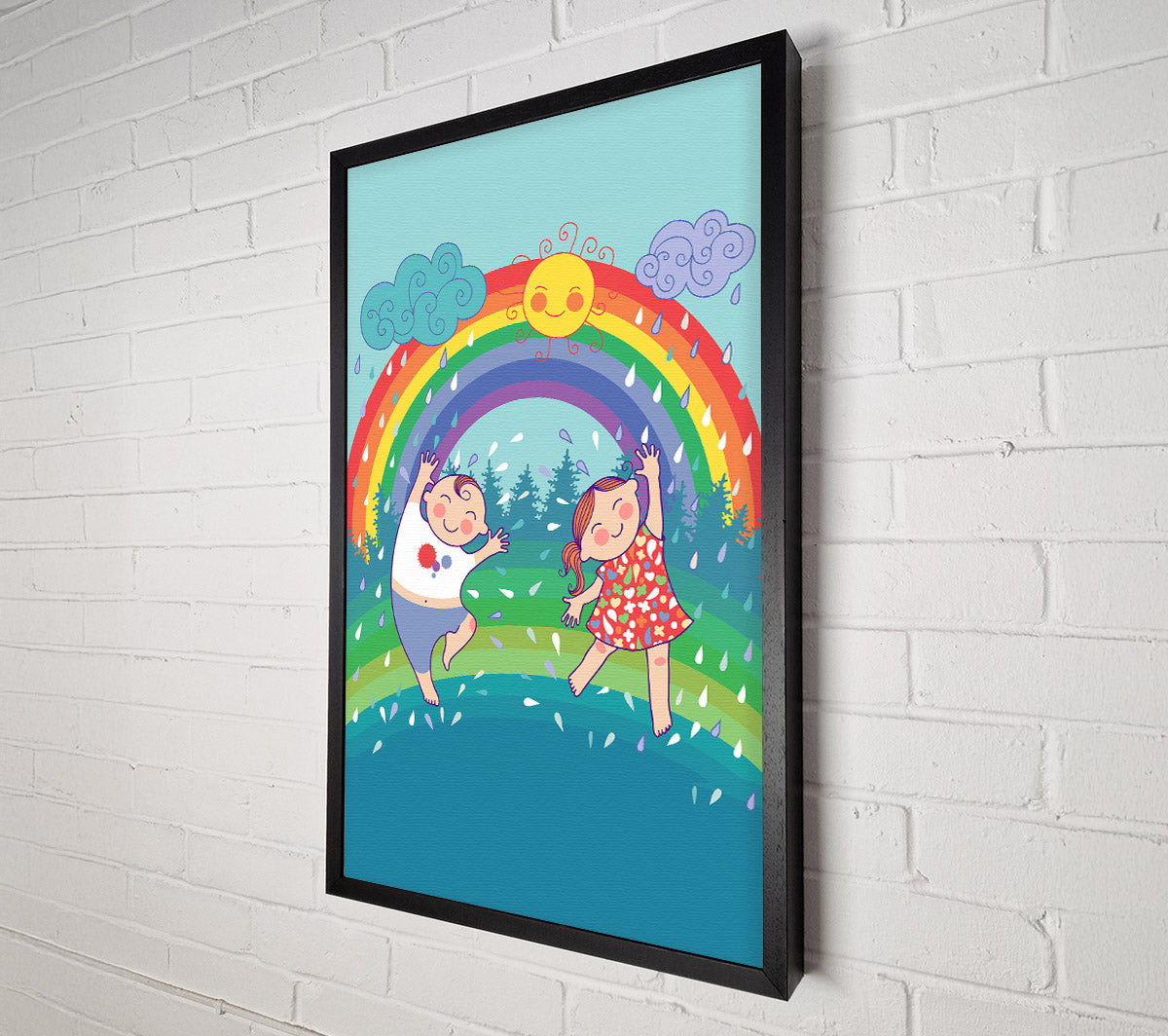 Rainbow Kids Canvas Wall Art