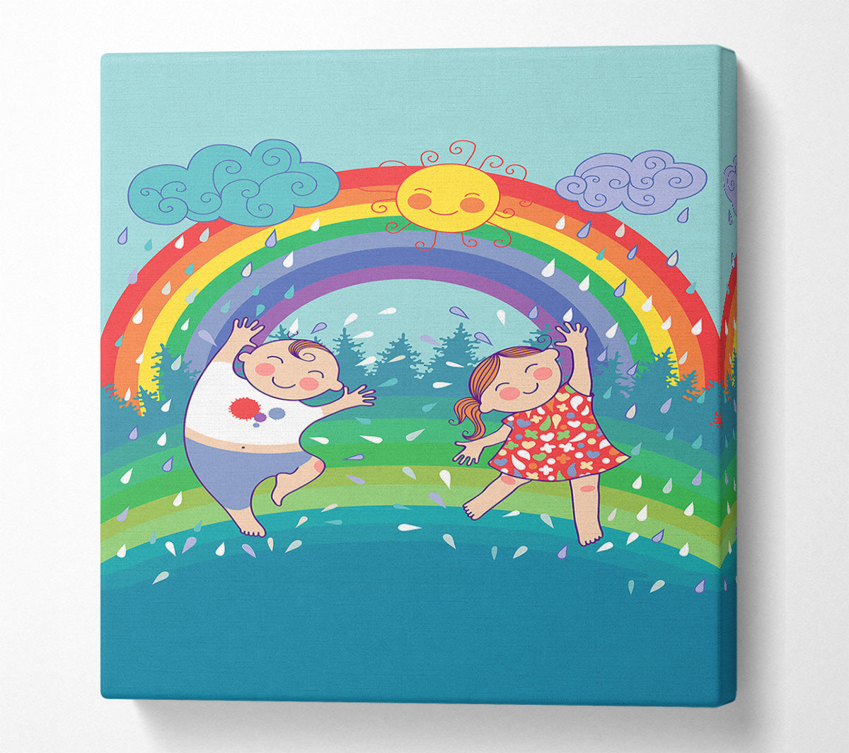 Rainbow Kids Canvas Wall Art