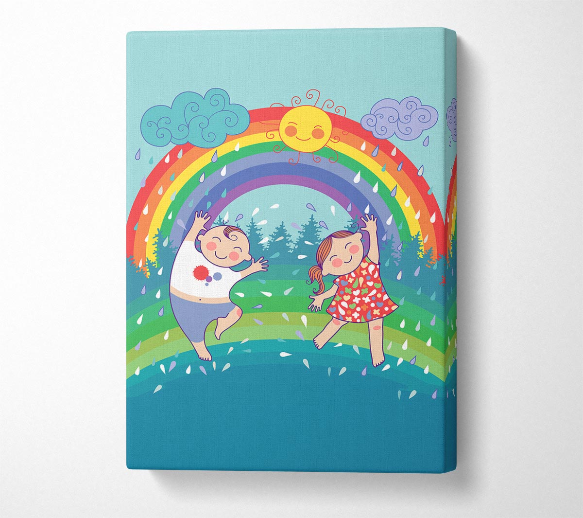 Rainbow Kids Canvas Wall Art