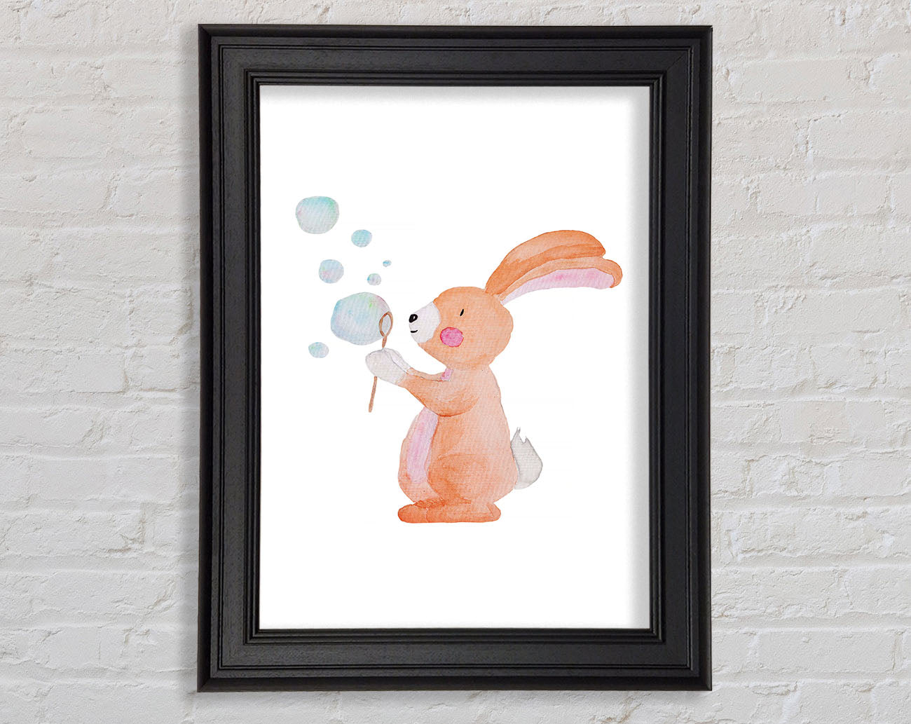 Bunny Bubble Love Framed Print